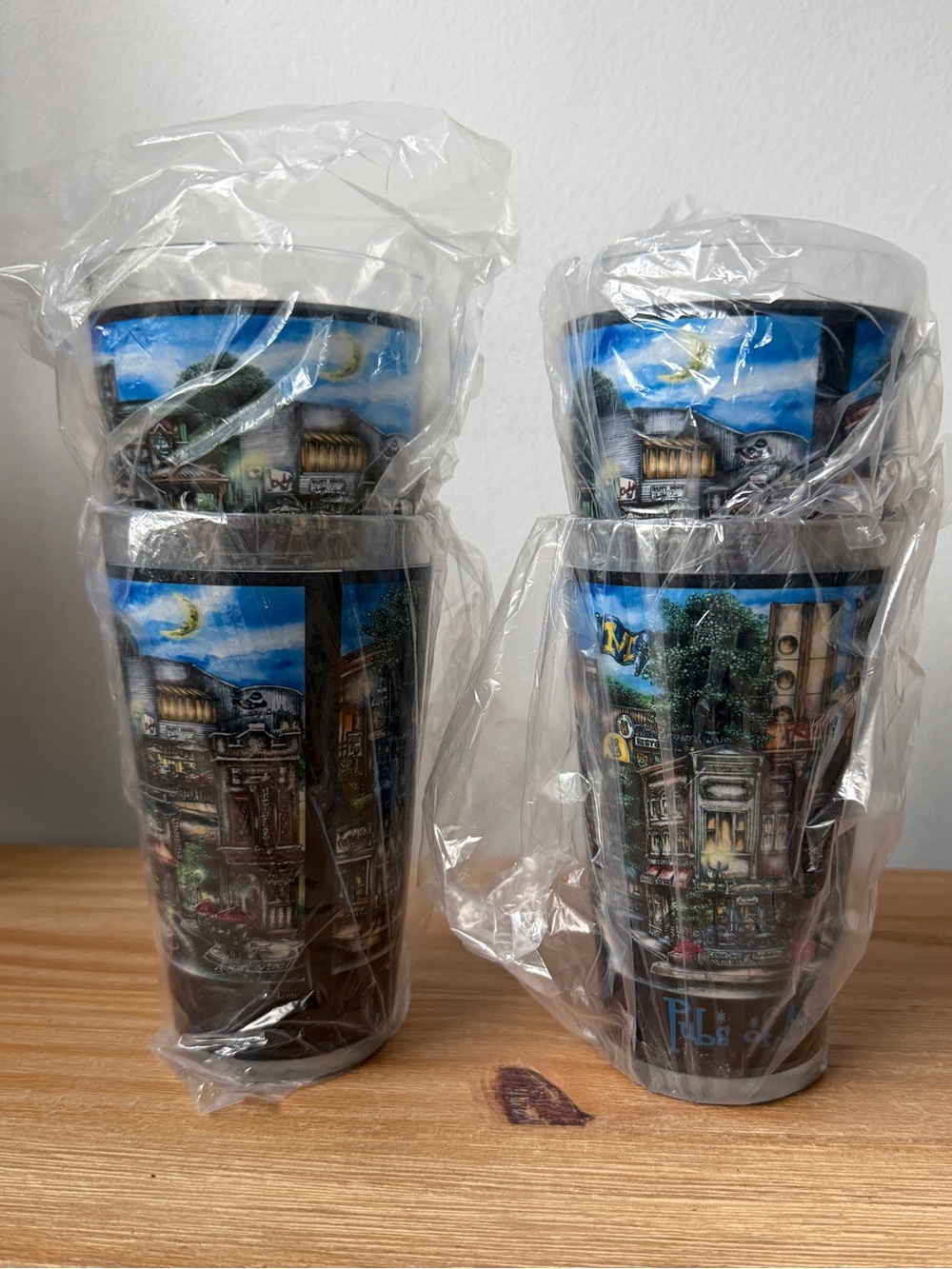 Pubs of Ann Arbor Pint Beer Glasses Set of 4 NEW